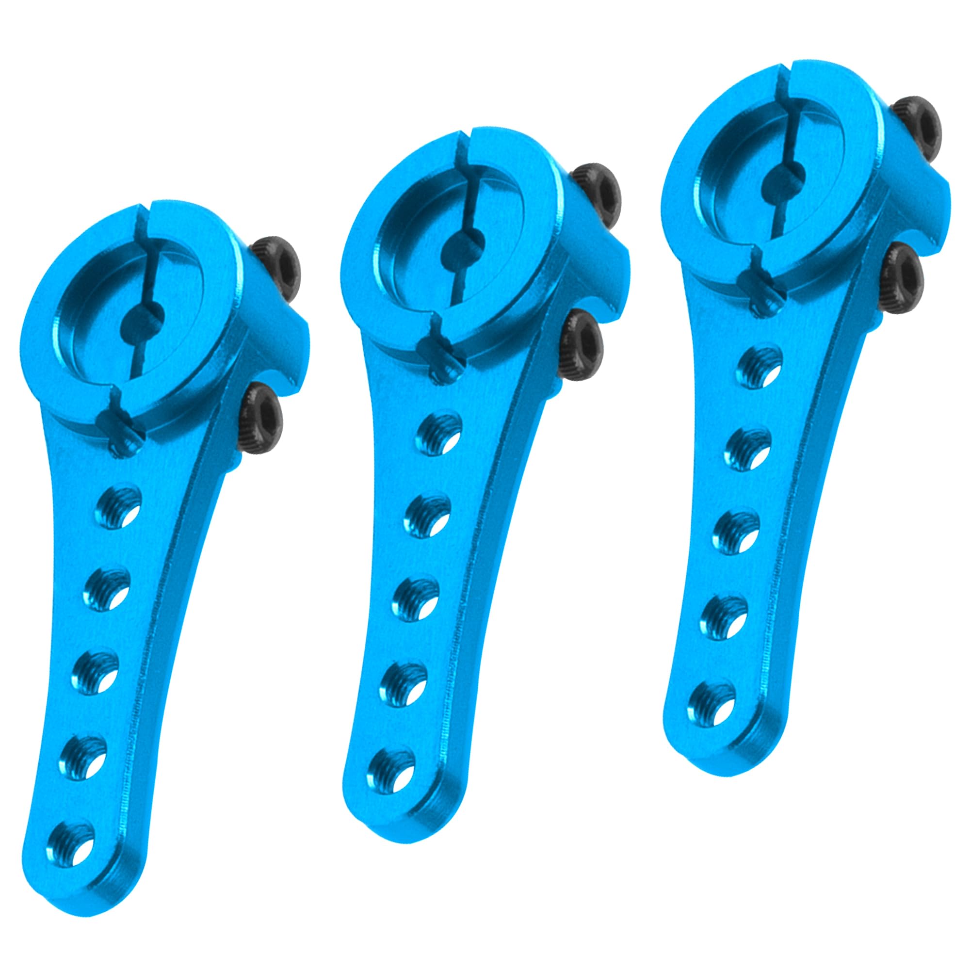 Vgoohobby 25T Servo Horns - 3PCS M3 Thread Steering Arms For Savox, Power HD RC Cars, Blue