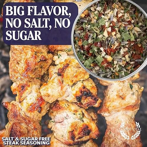 Miniatura 6 de Condimento para carne sin sal y azúcar | Condimento gourmet | Mezcla de especias artesanales | Todo natural | Sin OMG | 3.7 oz (104 g) | Lote