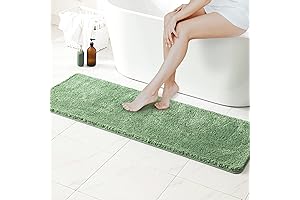 MIULEE Sage Bathroom Runner Rug Adds a Touch of Nature to Your Bathroom Decor