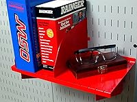 Vista 8 de Juego de accesorios ranurados Wall Control para estación de trabajo, Rojo, KT-400-WRK R