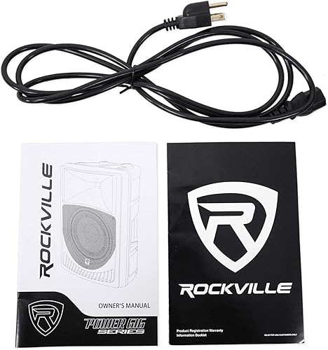 Miniatura 8 de Rockville RPG8 400W 8" Altavoz PA alimentado, sistema de 2 vías, amplificador clase AB, ecualizador de 2 bandas, entradas XLR/RCA/1/4", para DJs y