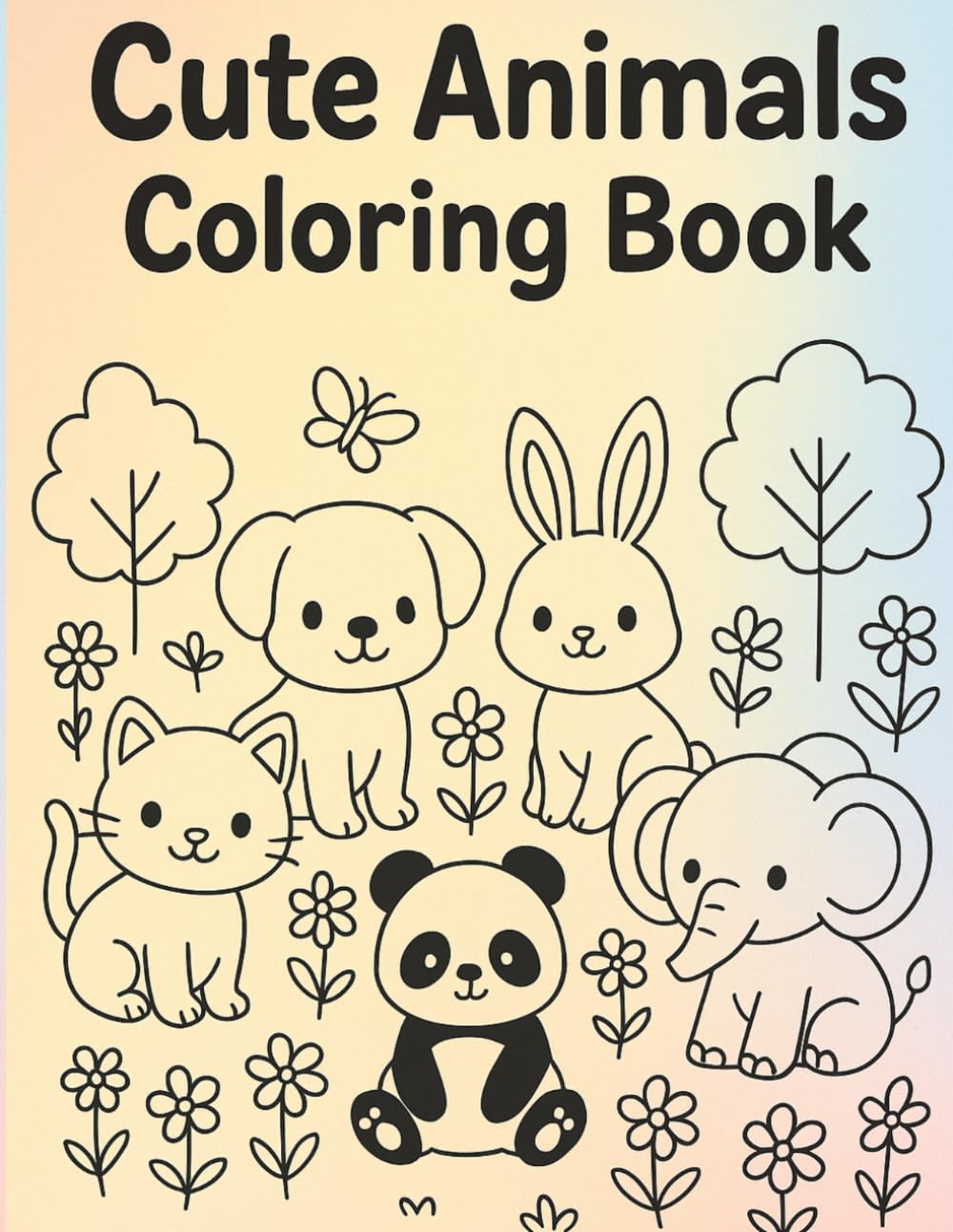 Cute Animals Coloring Book – 100 Fun and Relaxing Pages