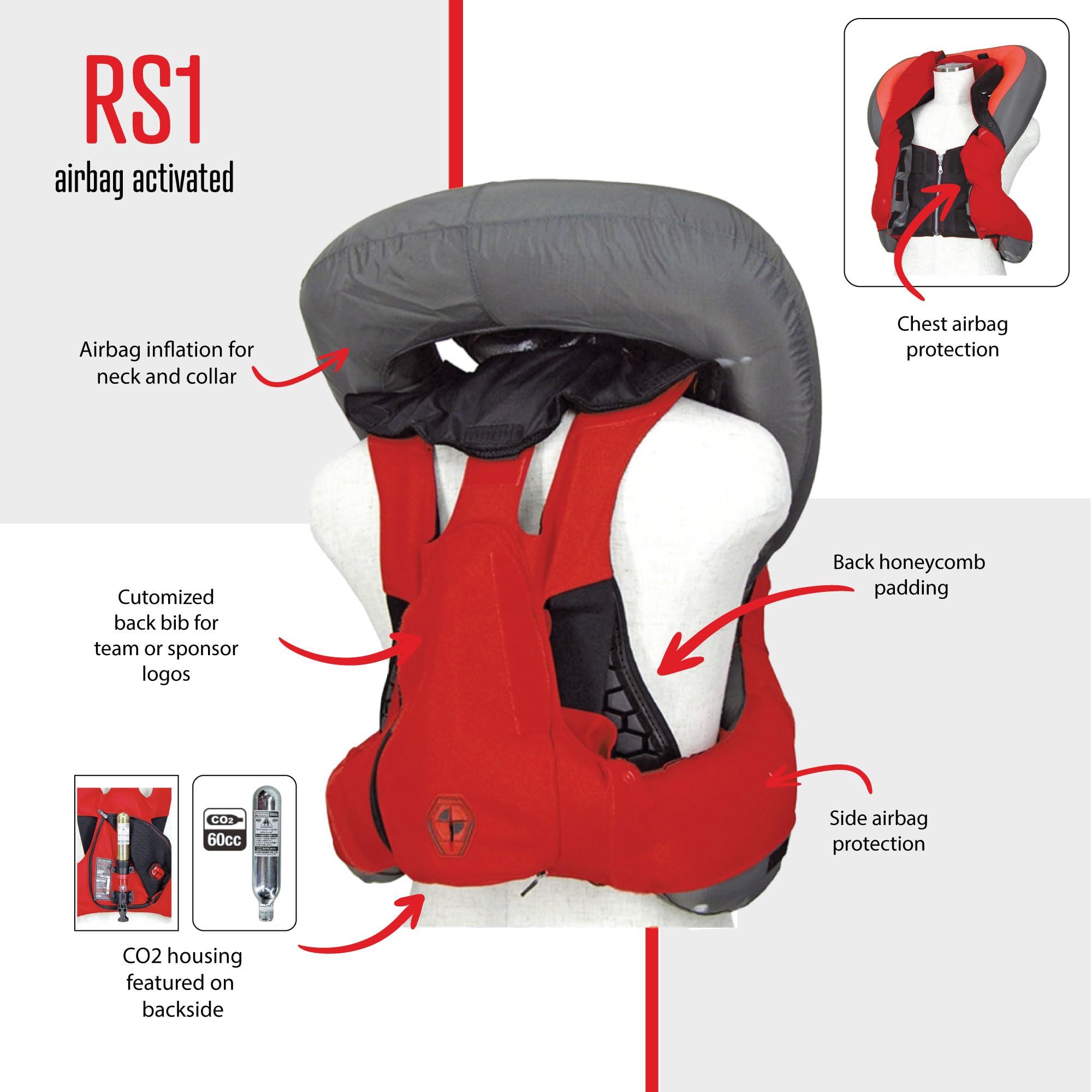 hit-air エアバッグベスト RS-1ブラック XLサイズ Amazon | hit-air(無限電光)エアーバッグベストブラックXL RS-1 | 胸部