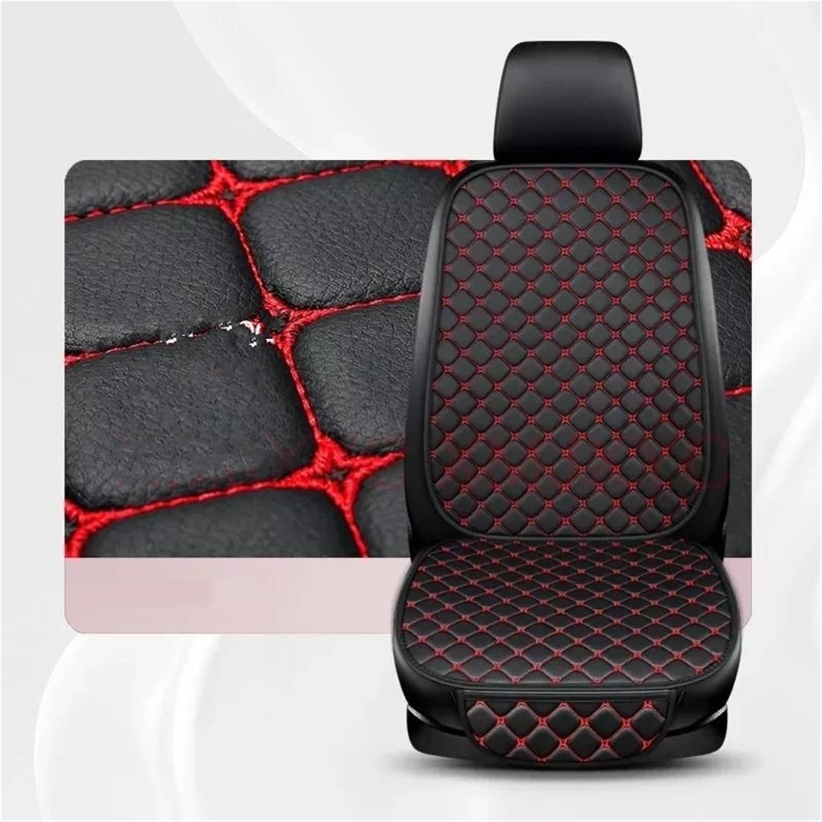 Cars Front Seat Covers Pu Leather Car Seat Cover Cushion Interior Accessories For Buick For Lacrosse For Excelle For Regal For TourX‌(Black Red 1 Seats)