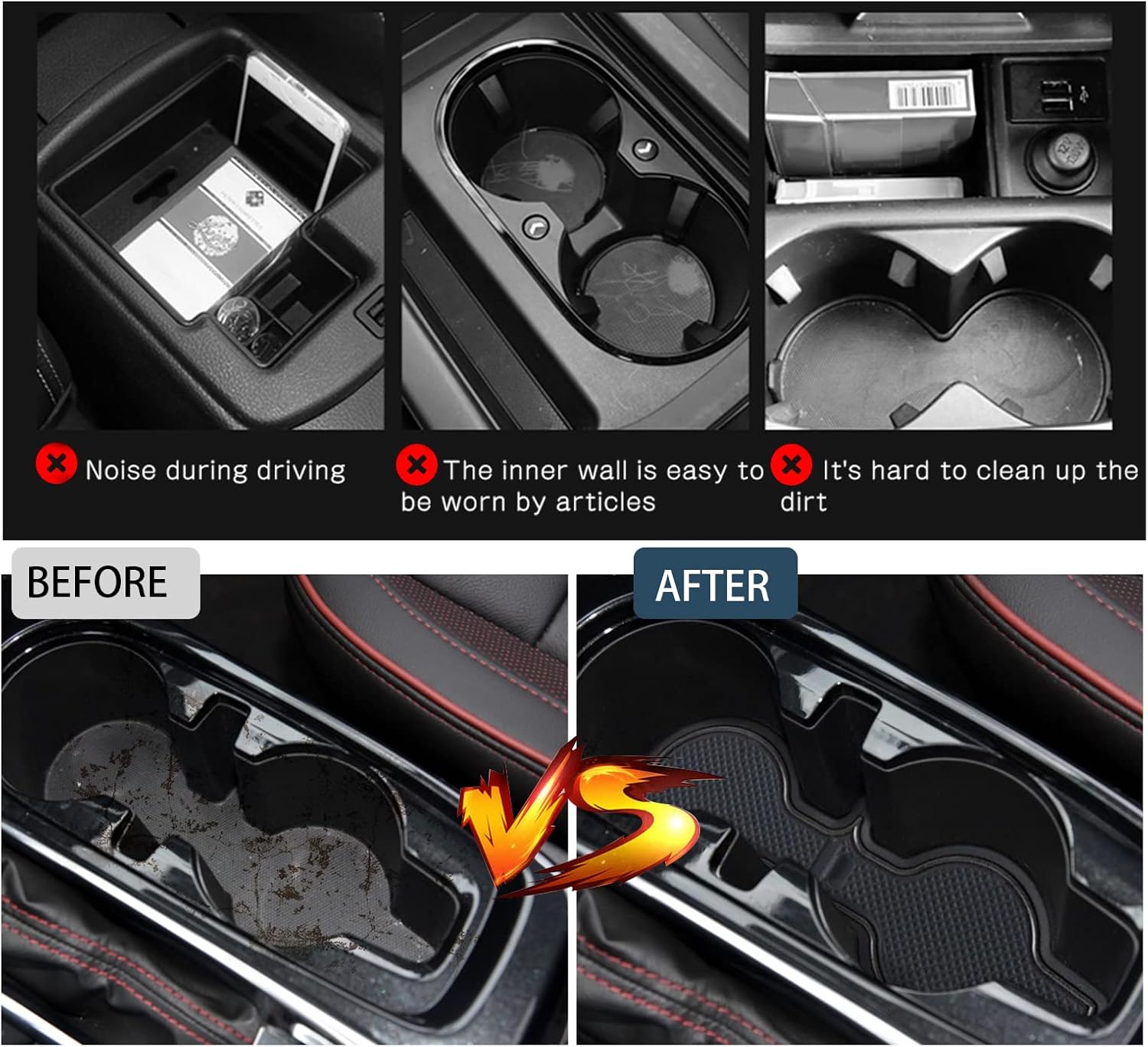Door Slot Mats for 2021-2026 Chevy Trailblazer Accessories Center Console Liner Rubber Mats Compatible with 2021 2022 2023 2024 2025 2026 Chevy Trailblazer RS/LS/LT/Activ(19PCS/Sets)