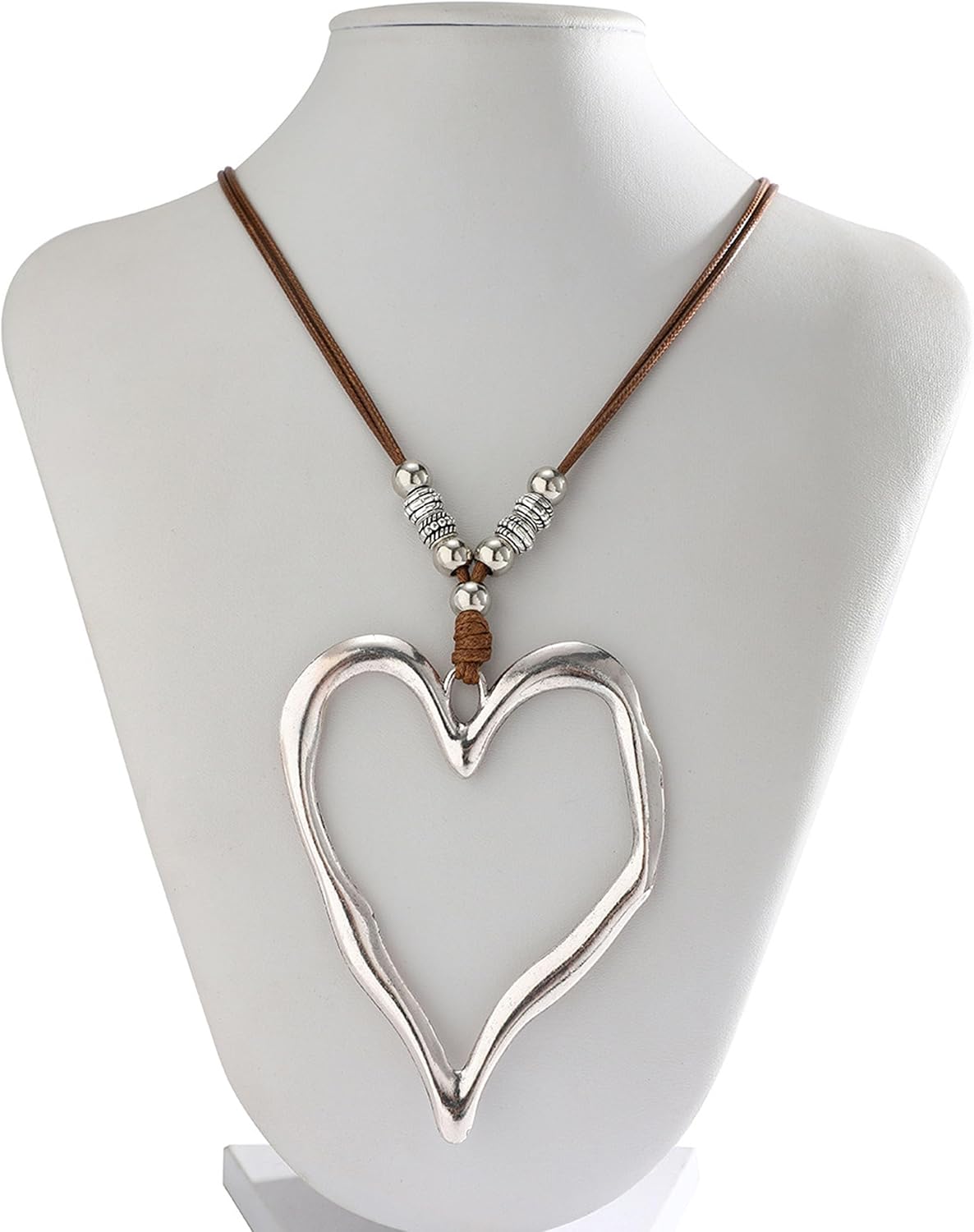 Boho Large Heart Statement Necklaces for Women Chunky Gold Necklace Layered Love Boho Choker Necklace Set Dainty Statement Jewelry Gift - Image 7