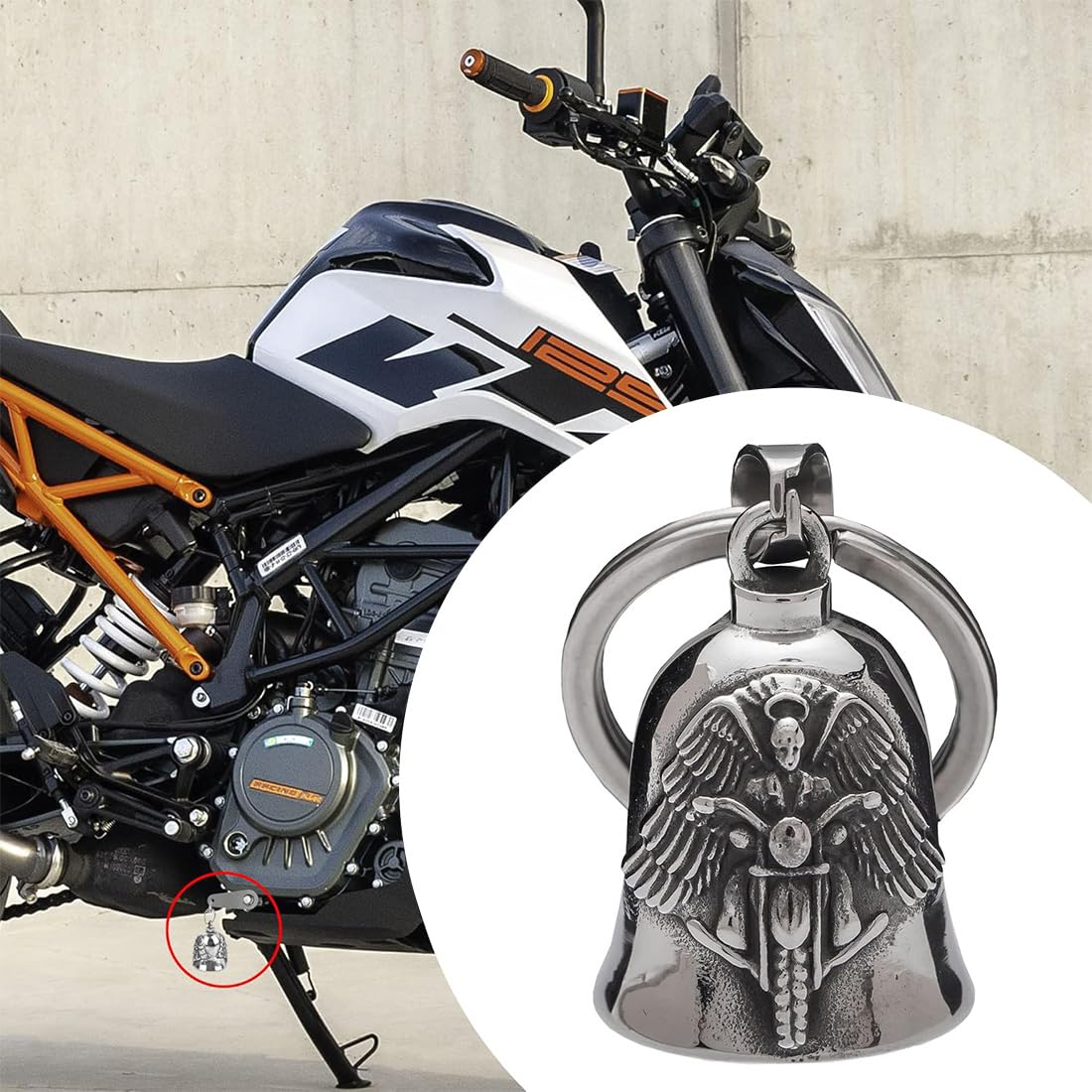 Campana Moto Amuleto | Campana Guardian Moto | Regalos Duraderos De Accesorios De Motocicleta | Amuleto de Protección y Buena Suerte — view 4