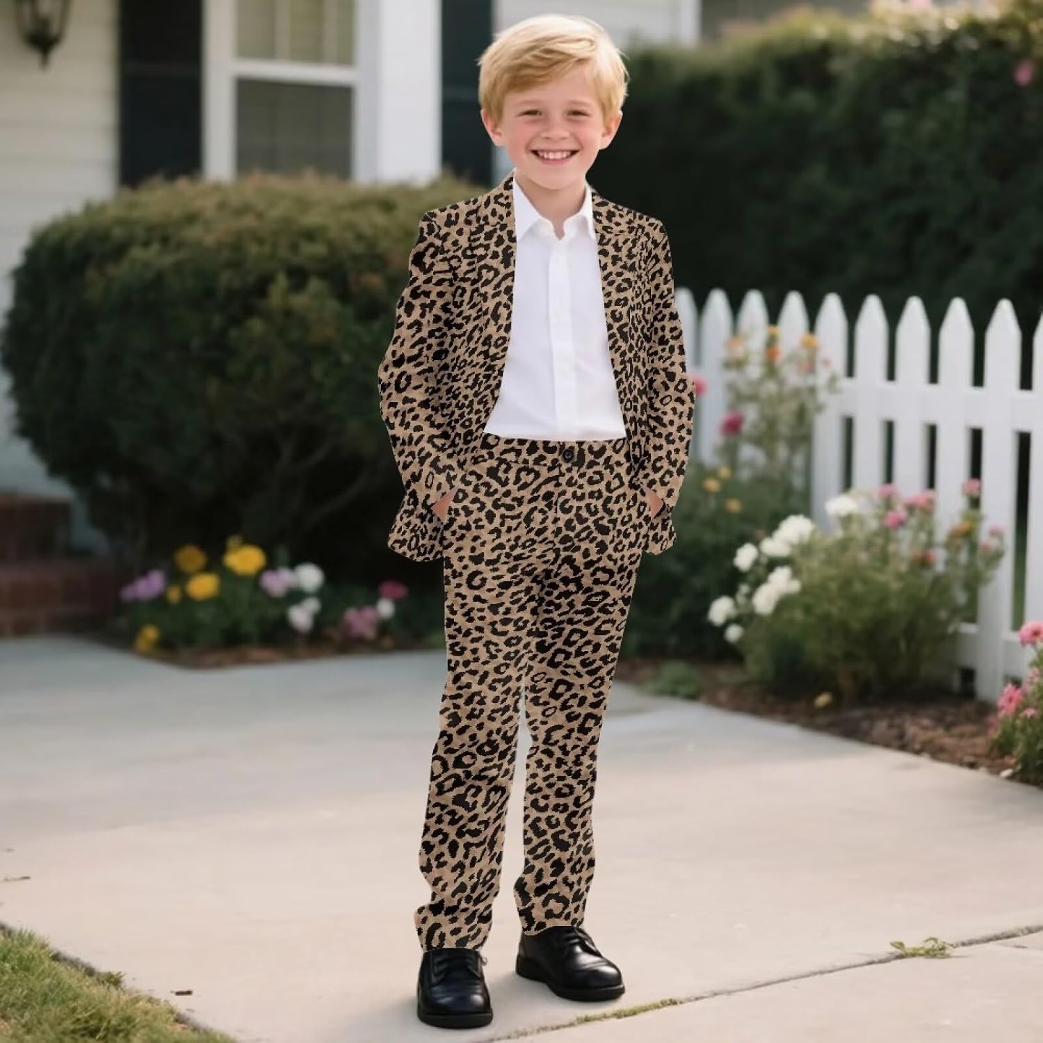 Kids Suit for Boys Blazer Funny Black Dress Pants for Boys Party Outfits Slim Fit Graphic Blazer Jacket Party Dinner