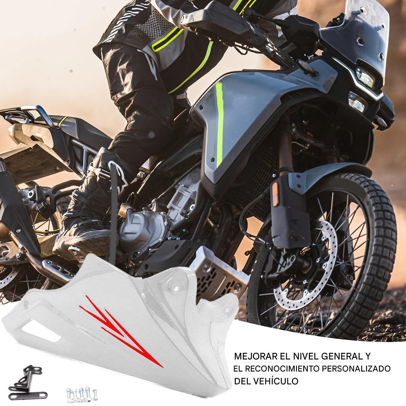 Motorcycle Chin Spoiler, protezione del motore, copertura della carenatura per protezione estetica del clima in eventi e uso quotidiano