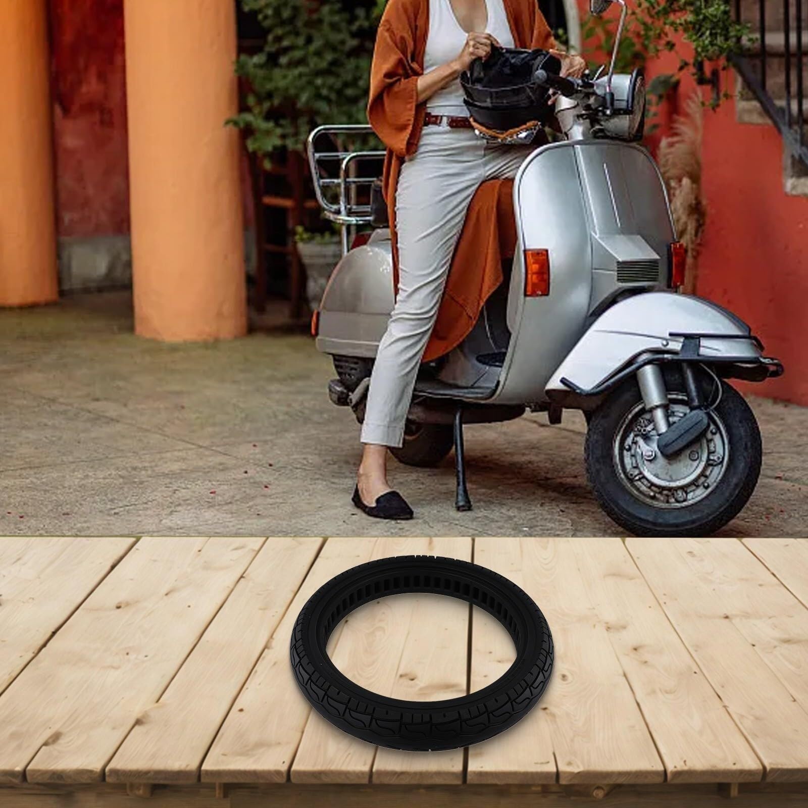 Pneumatico pieno 16x2.50, pneumatico antiforatura tubeless da 16 pollici, for golf cart, sedie a rotelle e veicoli utilitari