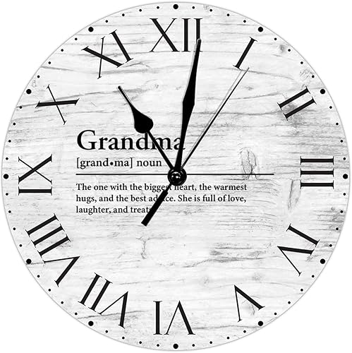 Miniatura 62 de Reloj de pared de PVC con definición de cuñado, reloj de pared redondo con citas espirituales, números romanos, tipografía, arte de pared, 8.8