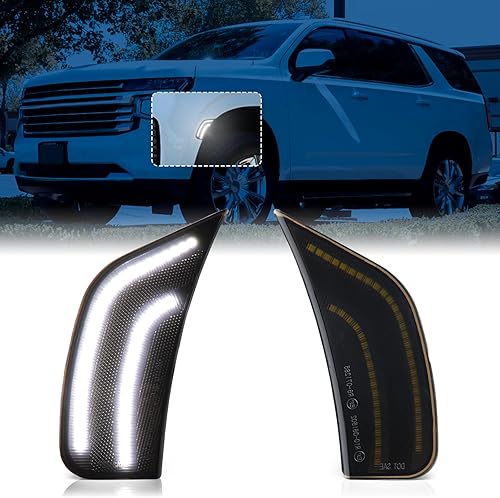 Luces LED de posición laterales blancas de repuesto para Chevy Tahoe Suburban GMC Yukon XL Denali Cadillac Escalade ESV 2021 2022 2023, luces