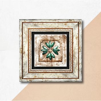 Pinecone Stone Fas Desenli Vintage Taş Duvar Tablosu - Çerçeveli Taş Tablo - Dekoratif Duvar Sanatı - Modern Ev ve Ofis Duvar Dekoru T1-38