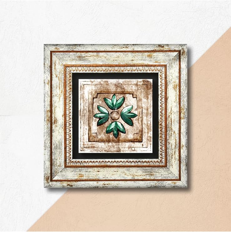 Pinecone Stone Fas Desenli Vintage Taş Duvar Tablosu - Çerçeveli Taş Tablo - Dekoratif Duvar Sanatı - Modern Ev ve Ofis Duvar Dekoru T1-38