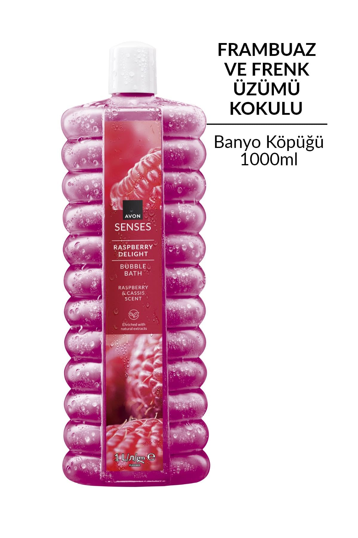 Avon Senses Raspberry Delight Ahududu ve Frenk Üzümü Kokulu Banyo Köpüğü 1 Lt. İkili Set