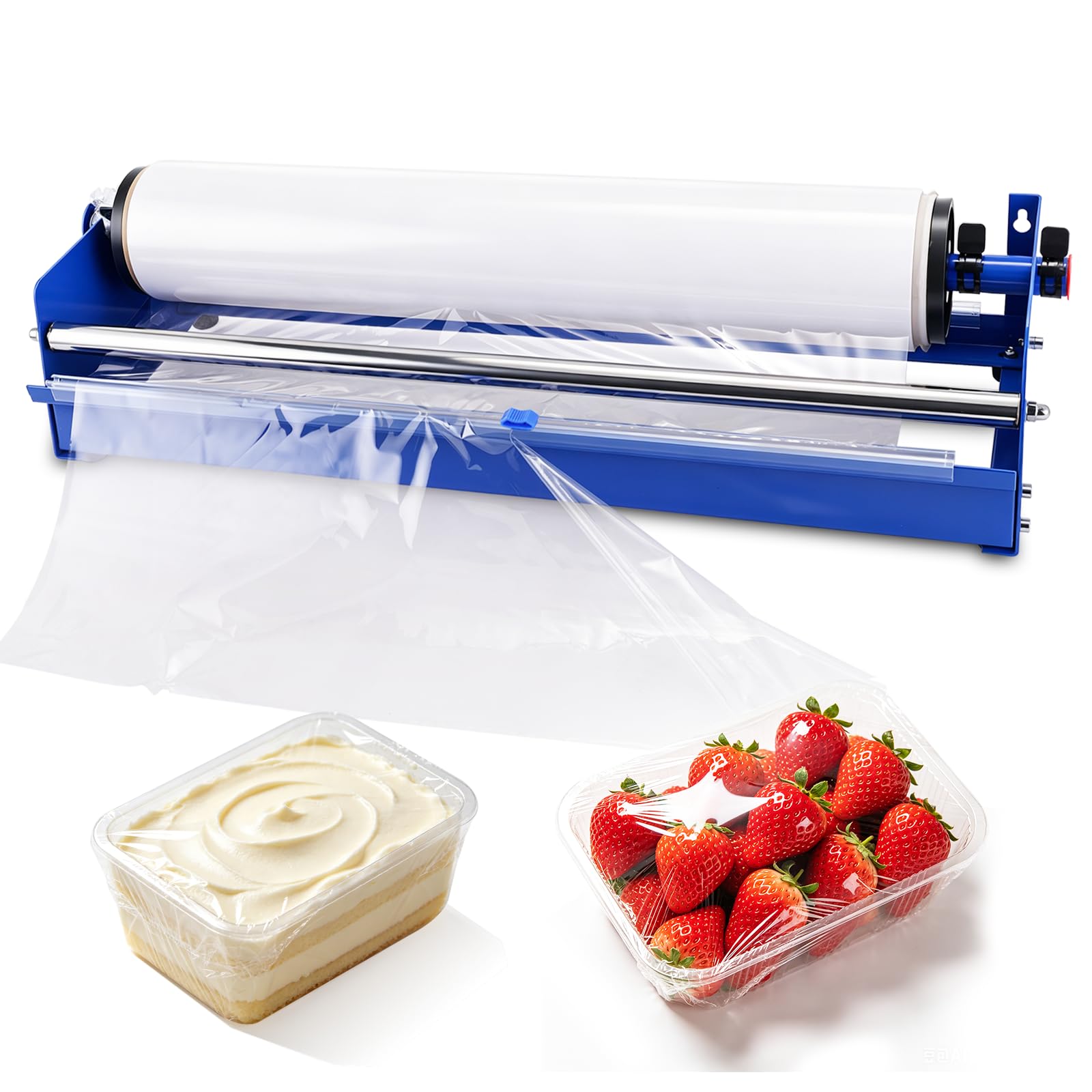 YJINGRUI Macchina avvolgitrice manuale di film estensibile, macchina imballatrice dell'erogatore di film estensibile da 19,5 ", strumento manuale per avvolgimento pallet per la conservazione di