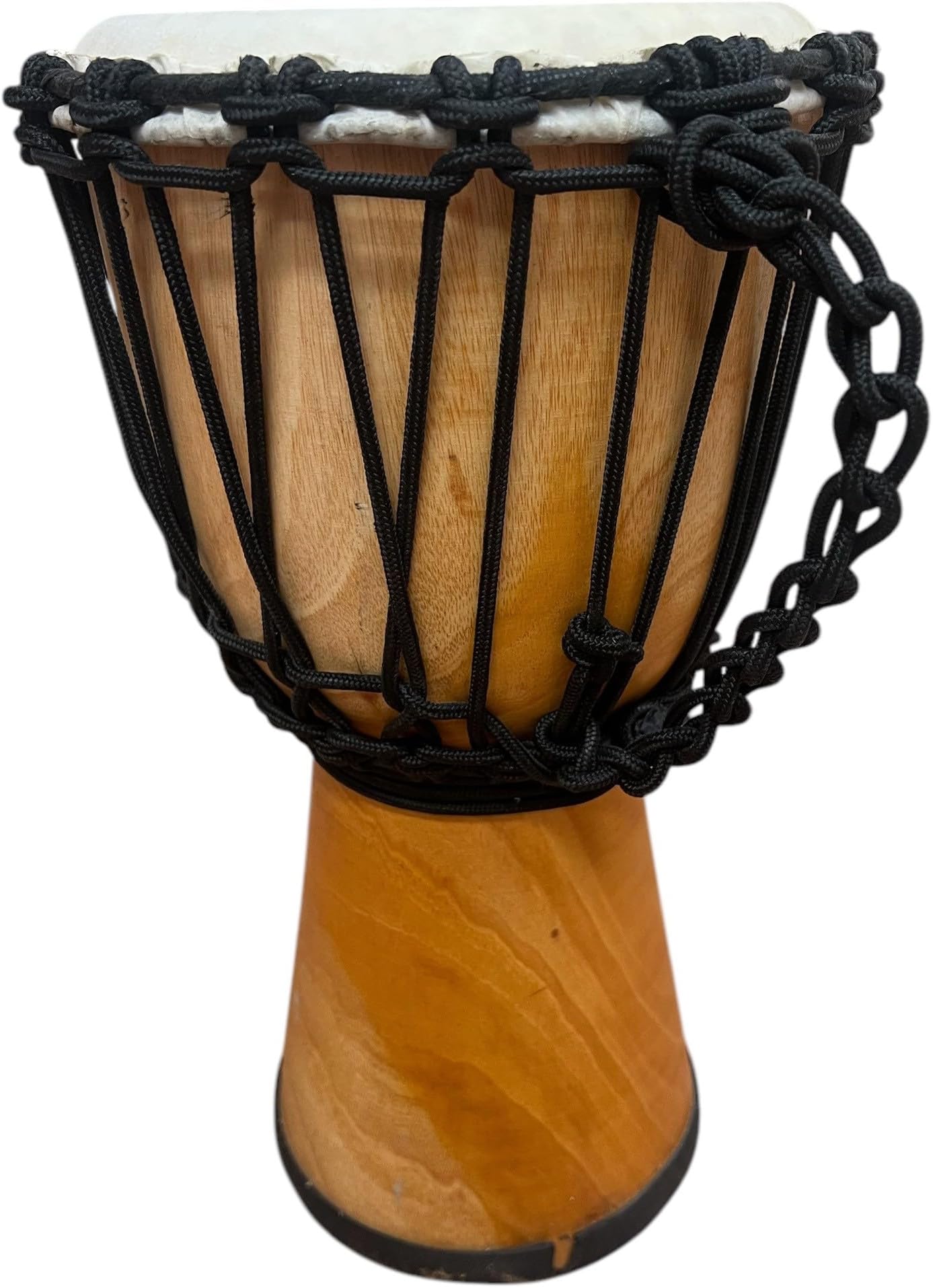 Terre Djembe Handmade Drum 16" Tall 7.5-8.5" Head Mahogany Wood Goat Skin