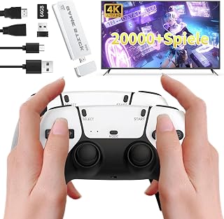 Retro Gaming Console - 20,000+ Games Built-in, 23 Emulators 4K HDMI Game Stick with 2 Wireless Controllers, Plug and Play Retro Game Console for TV, PC, Projector