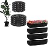 8Pcs Plant Stand Indoor Outdoor, Plant Level Pot Elevator- 2 Size and 4 Pack Window Box Liners for Planter, 30 Inch Basket Liner
