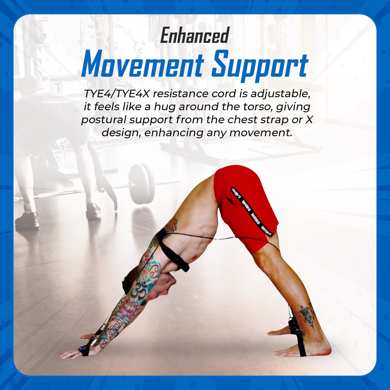PhysicalMind Institute Smart Seat Tye4® Wearable Pilates Resistance Band – Core Strength & Posture Support | Total Body Workout for Men | Yoga, Barre, Balance & Home Fitness