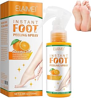 2 Pcs laranja para os pés,Spray Peeling Pés Com Essência Natural Laranja 100ML - Máscaras para os pés, descamação dos pés para cuidados com os pés, calcanhares ásperos Jijie