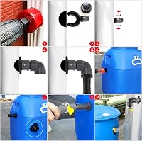 DNGH Esővízgyűjtő Leeresztőcsatorna Adapter 70-110 mm Esőcsatorna Csatlakozó 4