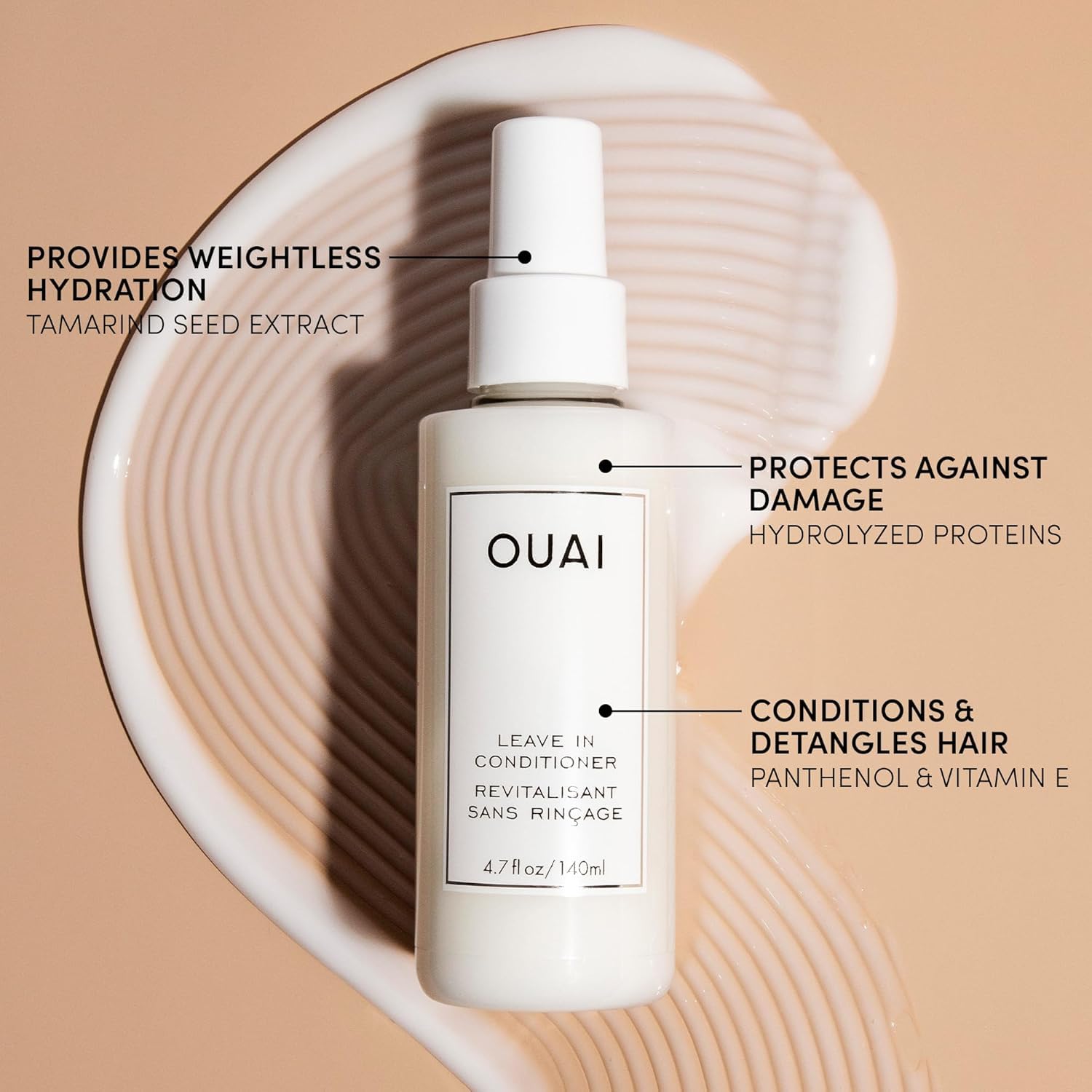 OUAI Leave In Conditioner Full Size + Travel Size Bundle (2 Count)
