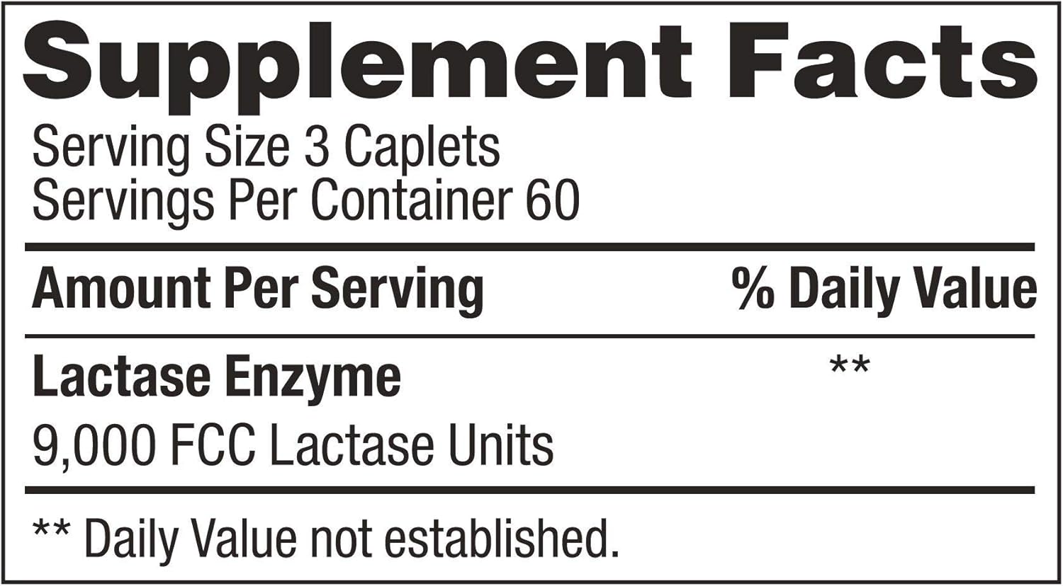 Buy Lactase Enzyme 360 Caplets Generic Lactaid Original Strength Online