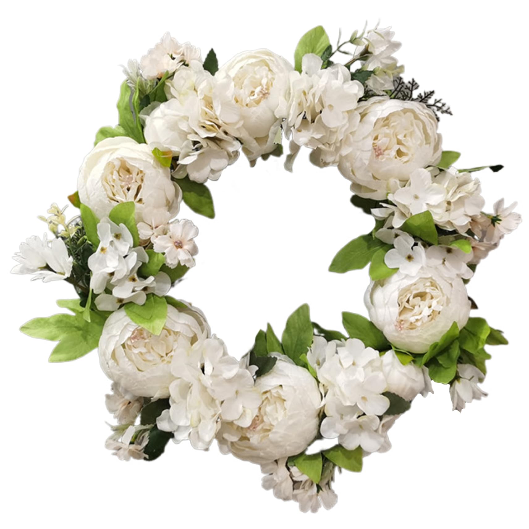 Ghirlande Primaverili per Porta d'ingresso 16 Ghirlanda di Fiori Artificiali di peonia Ghirlanda Floreale Decorativa Bianca