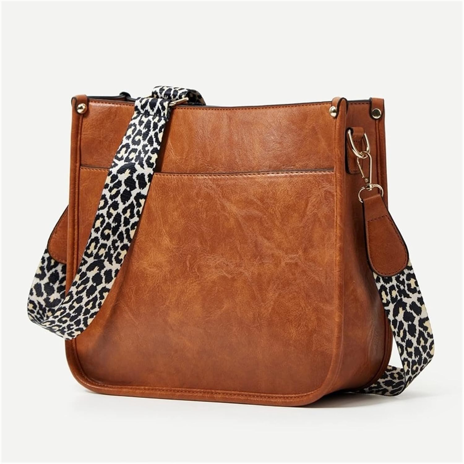 Wide Strap Women Crossbody Bag Large Capacity Leather Shoulder Messenger Bags For Female Handbags(G)