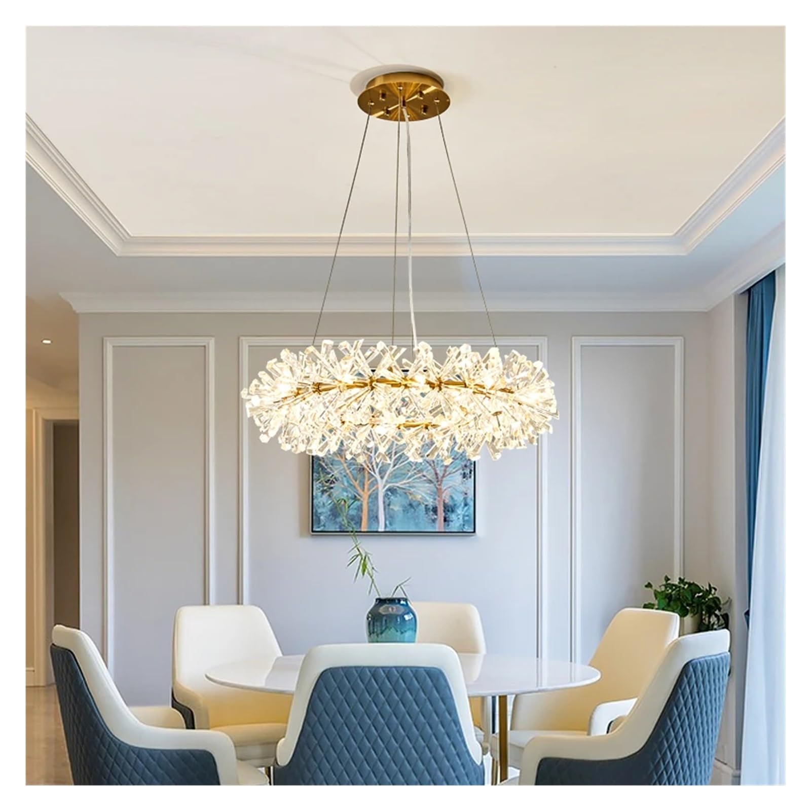 Suspension scandinave LED de 60cm pour créer une ambiance chaleureuse au salon
