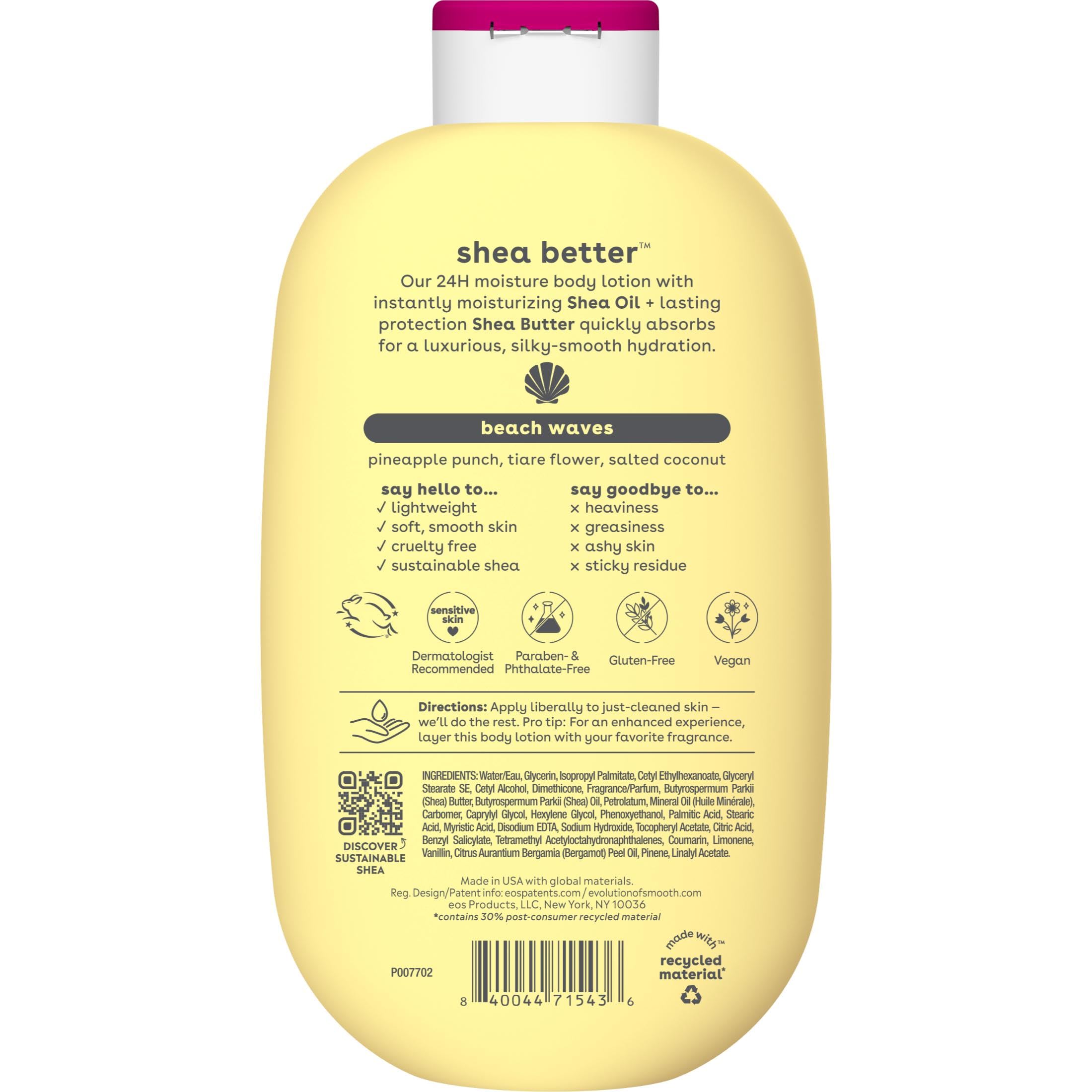 eos Shea Better 24H Moisture Body Lotion- Beach Waves, 16 fl oz view 7