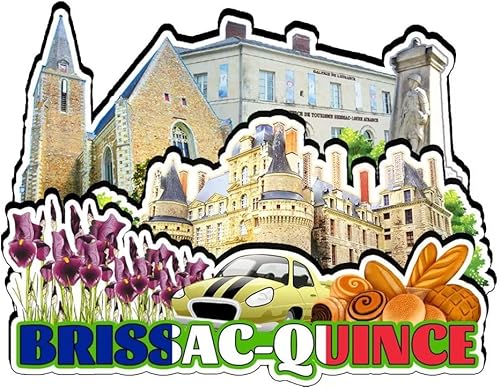 Brissac-Quince Pays de la Loire France Fridge Magnet Wooden Magnet Art Souvenirs Creative Collection Handmade Travel Home Office Gifts Landscape