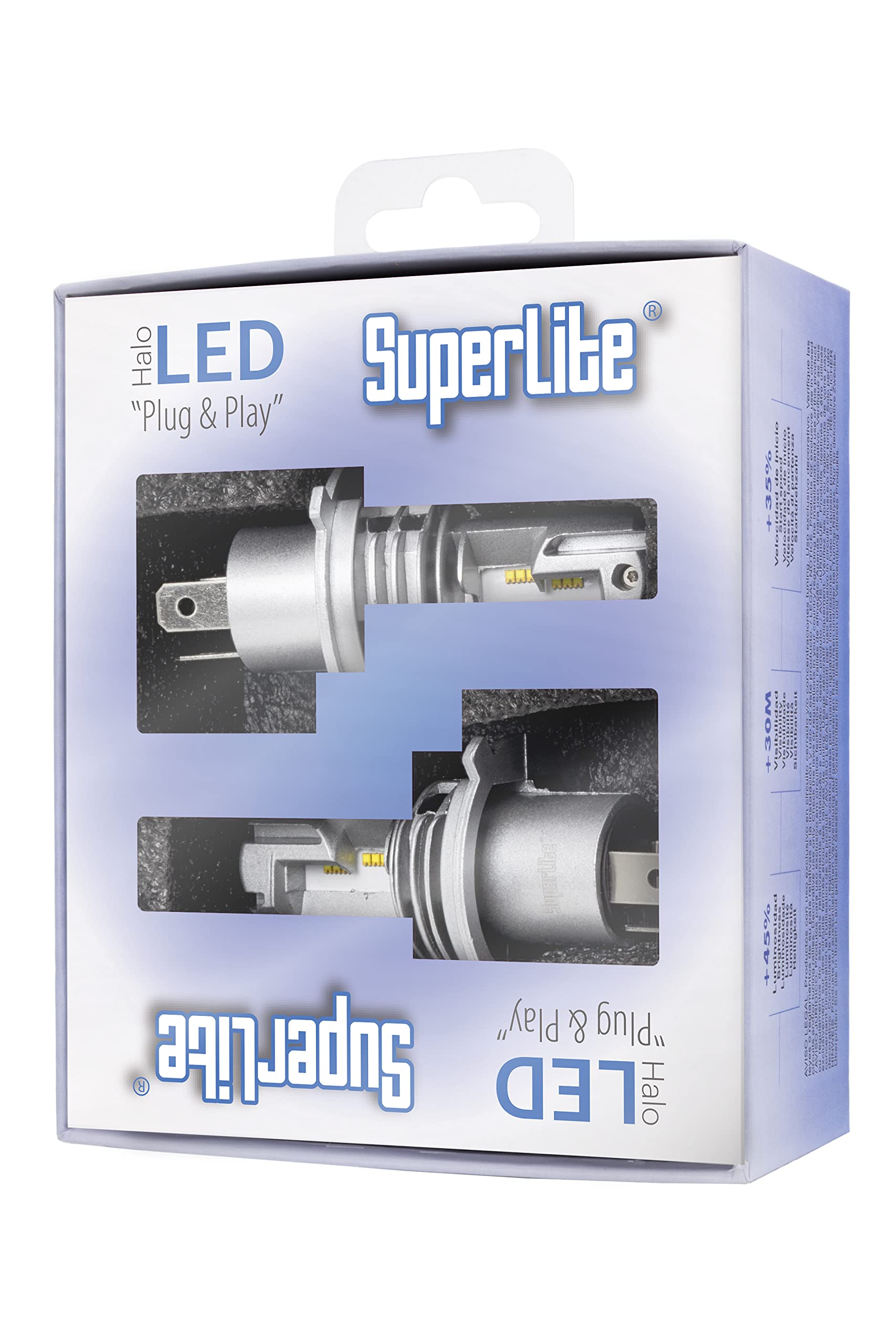 Kit de Conversion halogène à LED H4 Plug & Play Superlite 6500K / 9-30V / 28W