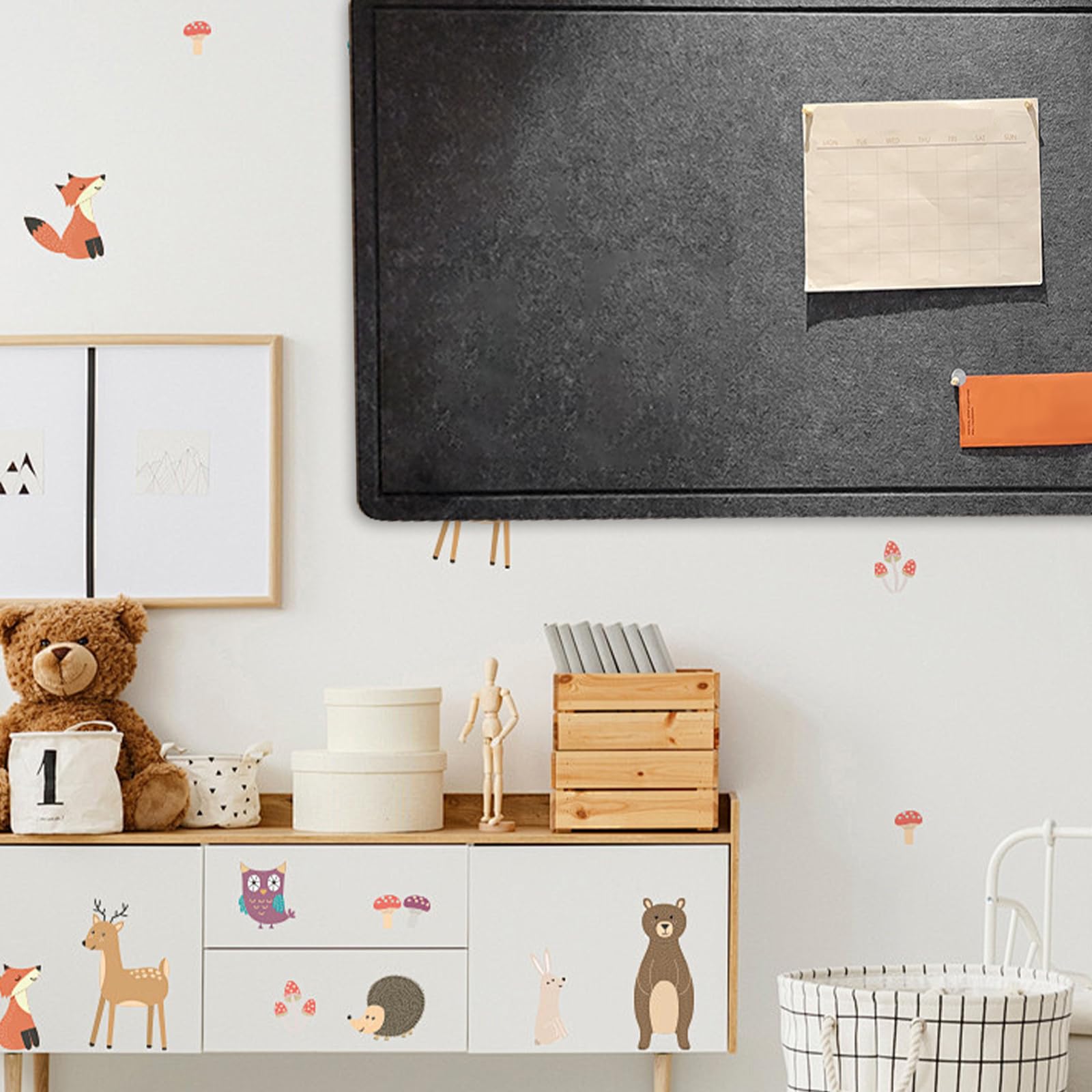 2 sztuki filcowej tablicy korkowej (80 x 120 cm), filcowa tablica korkowa z samoprzylepną tylną stroną do ścian, tablica memo, dekoracyjna czarna filcowa tablica do przypinania z zapięciem