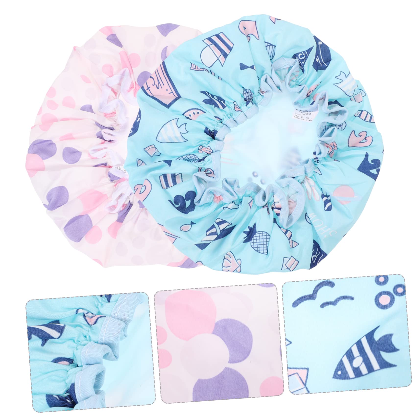 PLAFOPE 6piezas Gorro De Para Mujer Diseño Elástico Protección Del Cabello Para Baño y Spa Mar y Reutilizable y Cómodo