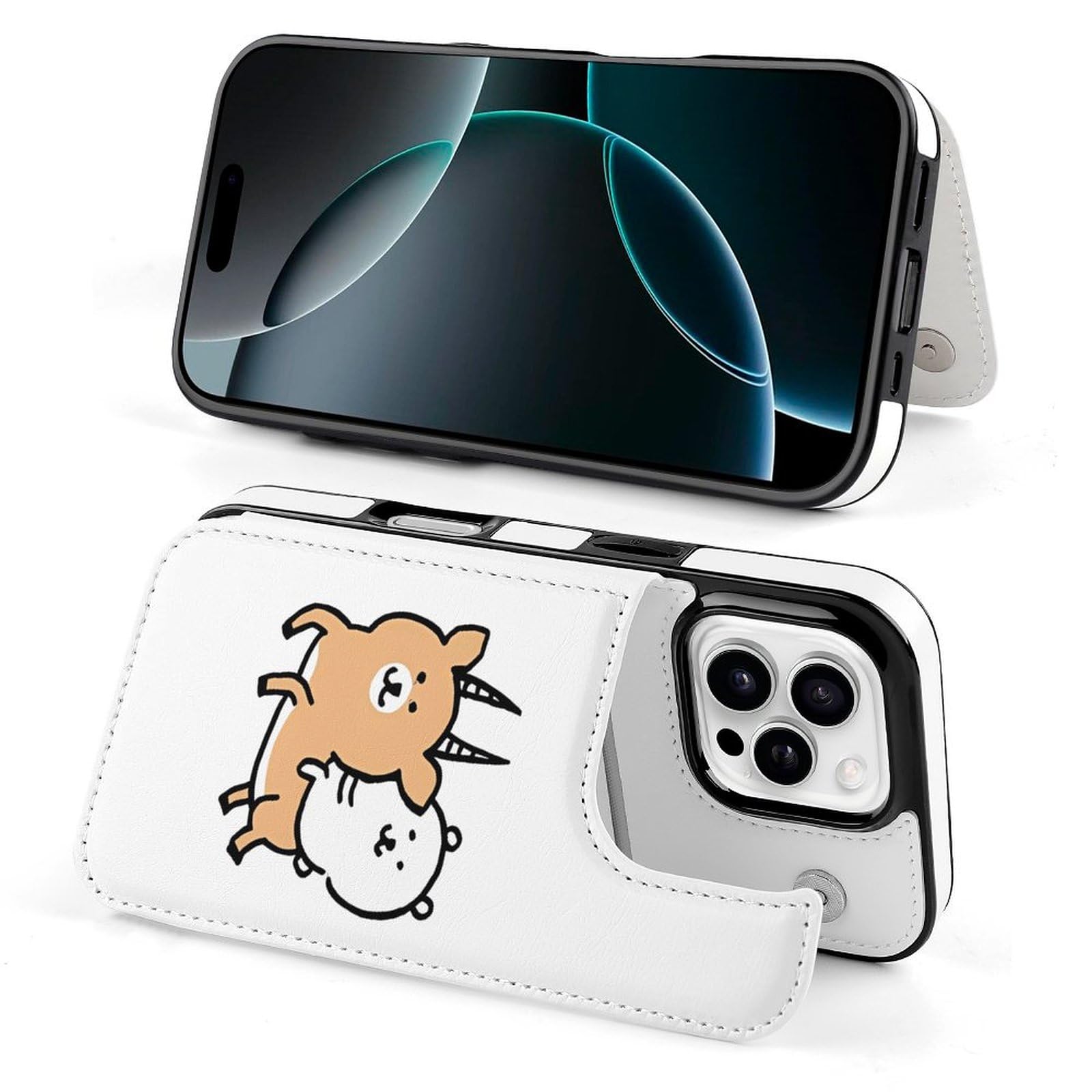 Amazon.co.jp: 自分ツッコミくま iPhone 16/16plusケース 手帳型
