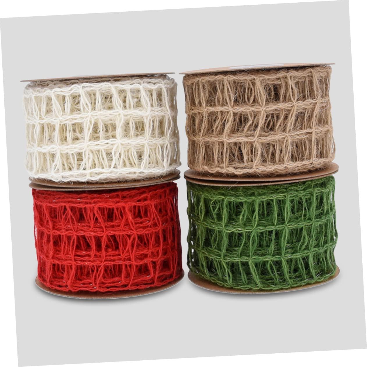 TEHAUX 3stücke Mesh-burlap-dekorationsband Mit Lagig Für -projekte Geschenkverpackung Hochzeits Und Weihnachtsdekorationen Rustikale Bastelideen