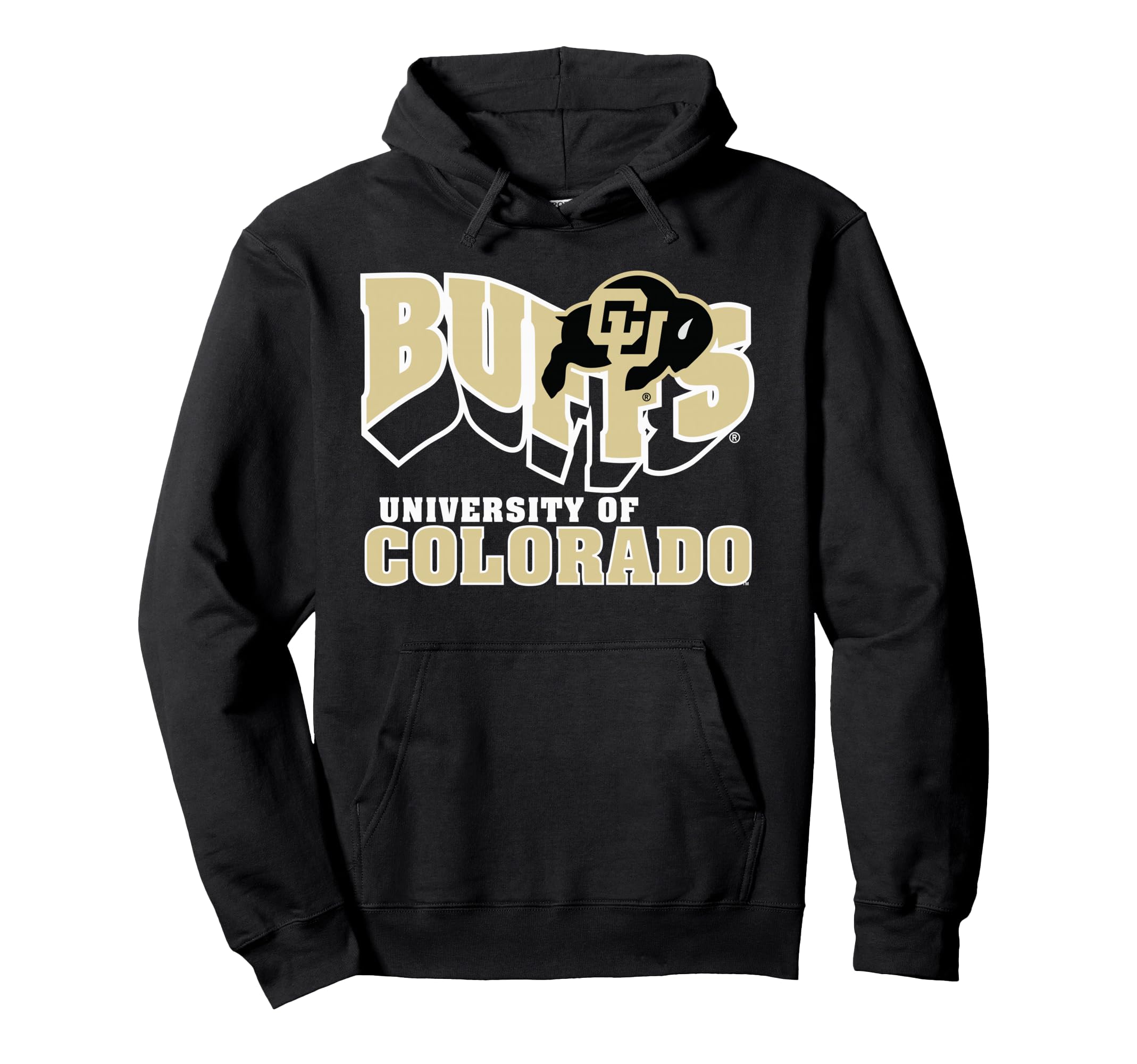 Colorado Buffaloes Retro Flashblock Black Pullover Hoodie