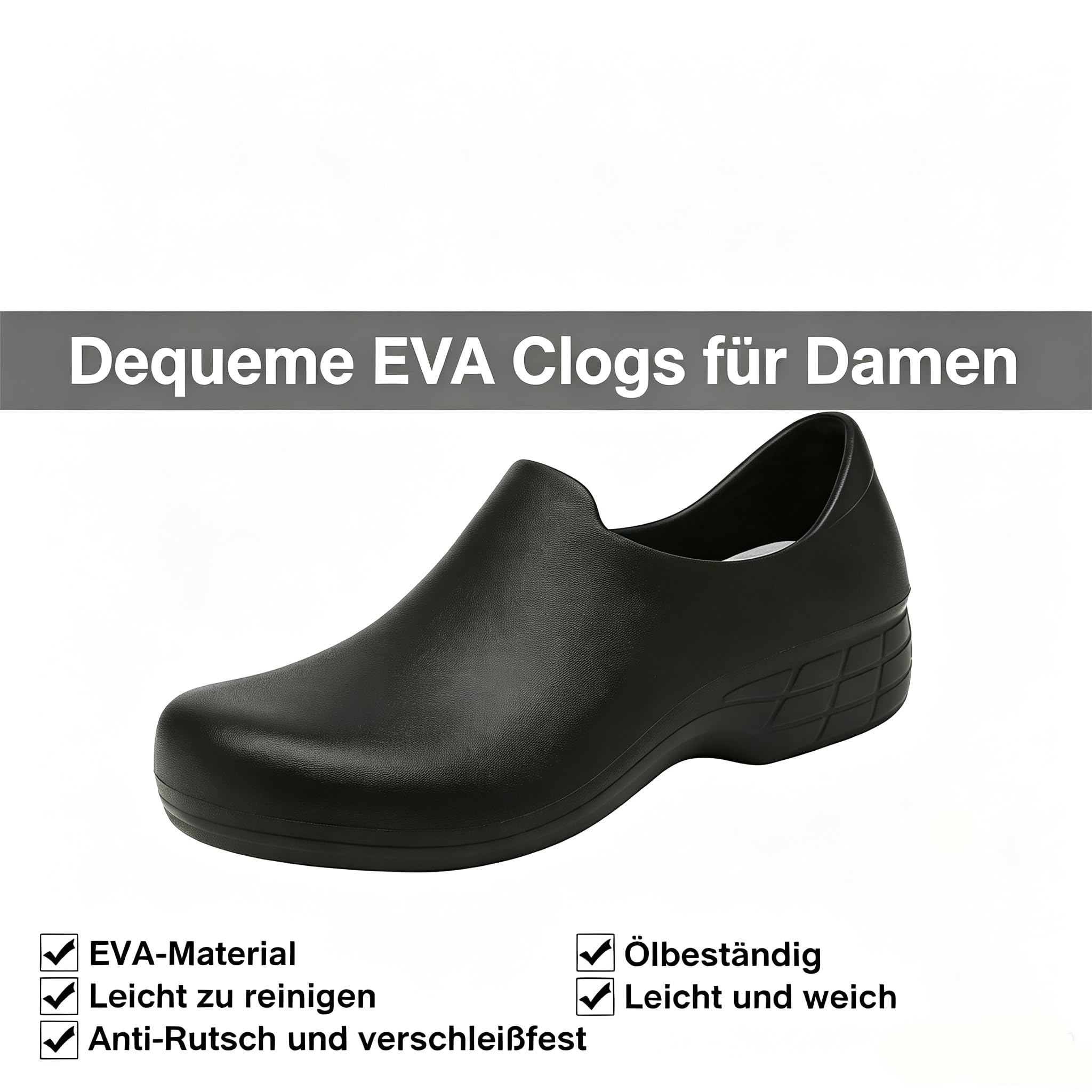 Bella Bays Unisex-Gartenschuhe für Erwachsene, Freizeitschuhe, Bequeme Innensohlen, erhältlich in Schwarz/Rosa/Weiß, Größen 36-41
