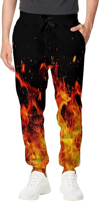 Goodstoworld Mens Cool Joggers Pants 3D Novelty Casual Sweatpants with Drawstring