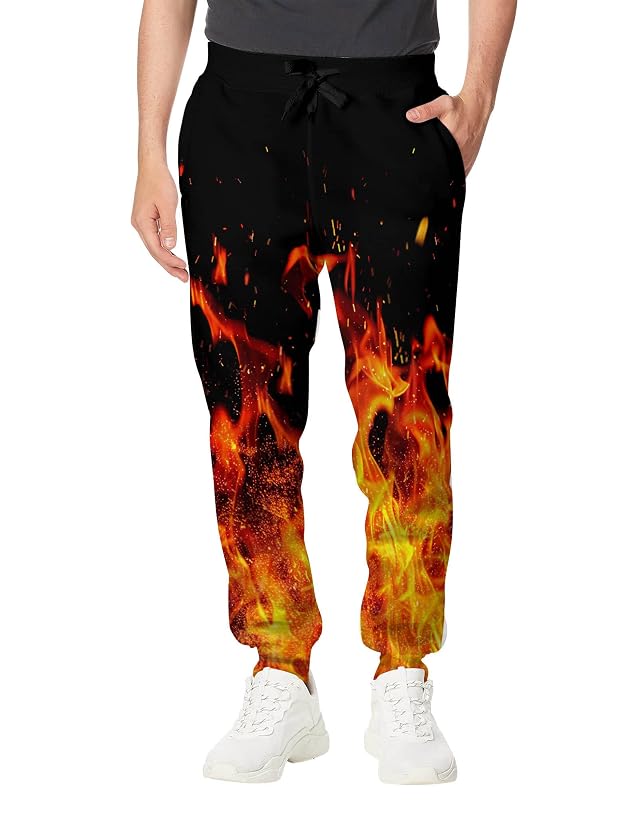 Goodstoworld Mens Cool Joggers Pants 3D Novelty Casual Sweatpants with Drawstring