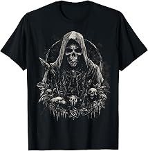 Occult Grim Reaper Pentagram Ritual T-Shirt