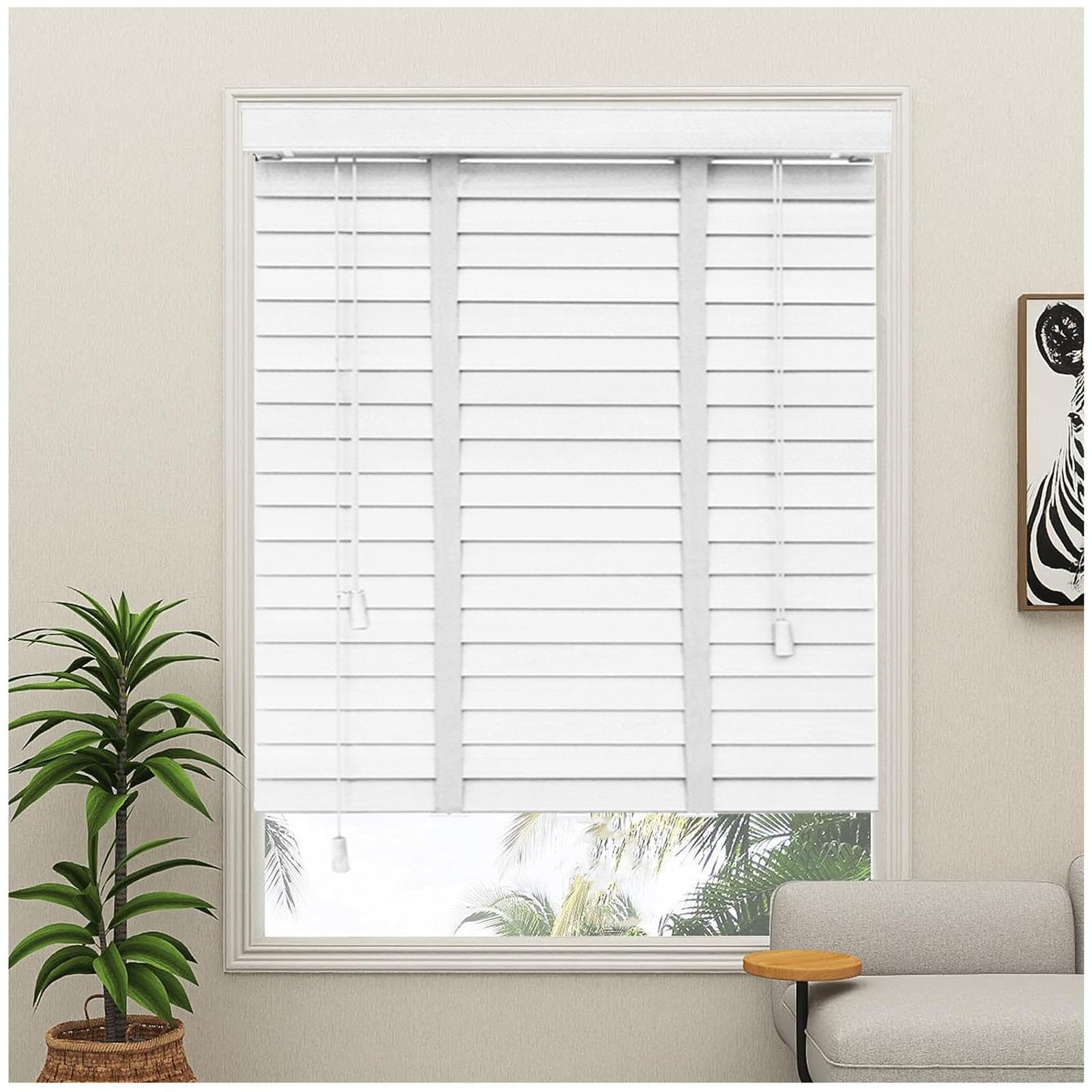 Tende Veneziane In Legno Massello - Larghezze 45-140cm, Altezze Personalizzabili, Per Interni/Esterni - Foto 3