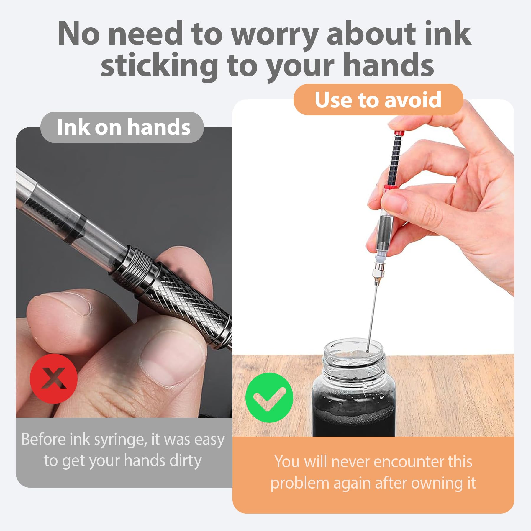 Fountain Pen Ink Syringes - Refill & Clean Pens -4