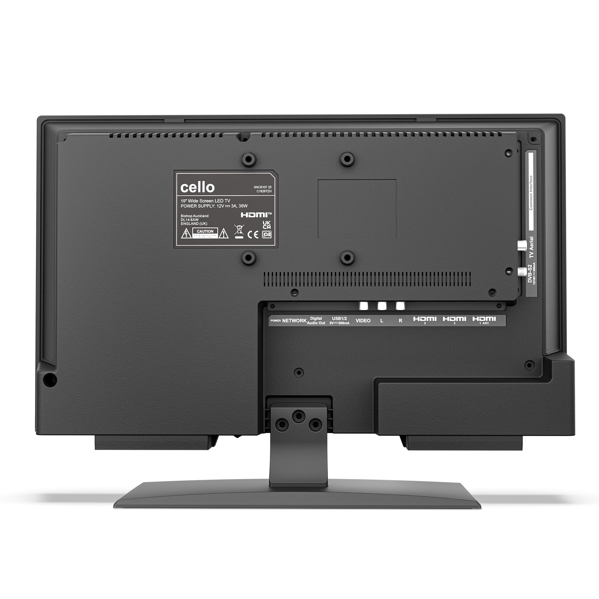 Cello C1926TZH Smart TV 19" con Tizen OS di Samsung, Gaming Hub, altoparlanti Pitch Perfect, Bluetooth, triplo sintonizzatore, TV compatta ideale per cucina e camera da letto