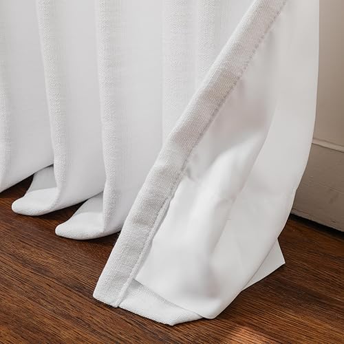 Miniatura 168 de Drapifytex Cortina plisada de lino sintético, cortina para oscurecer la habitación, 56 pulgadas de ancho x 96 pulgadas de largo, cortina de cobre 26