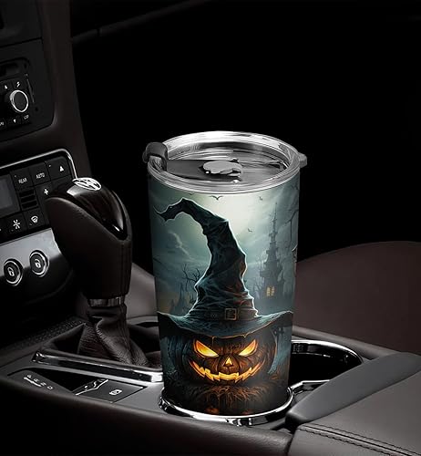Miniatura 5 de Vaso de Halloween de 20 onzas, vaso de bruja de calabaza, fantasma de bruja de Halloween, vaso de bruja de calabaza de Halloween, taza de viaje