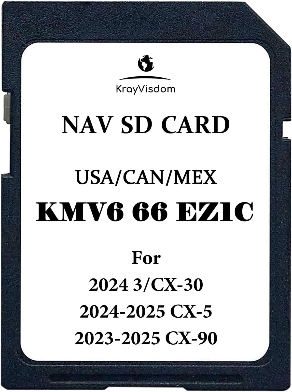 2025 Updated Navigation SD Card | GPS Map Chip for Mazda | USA/CAN/MEX Maps (KMV666EZ1C)