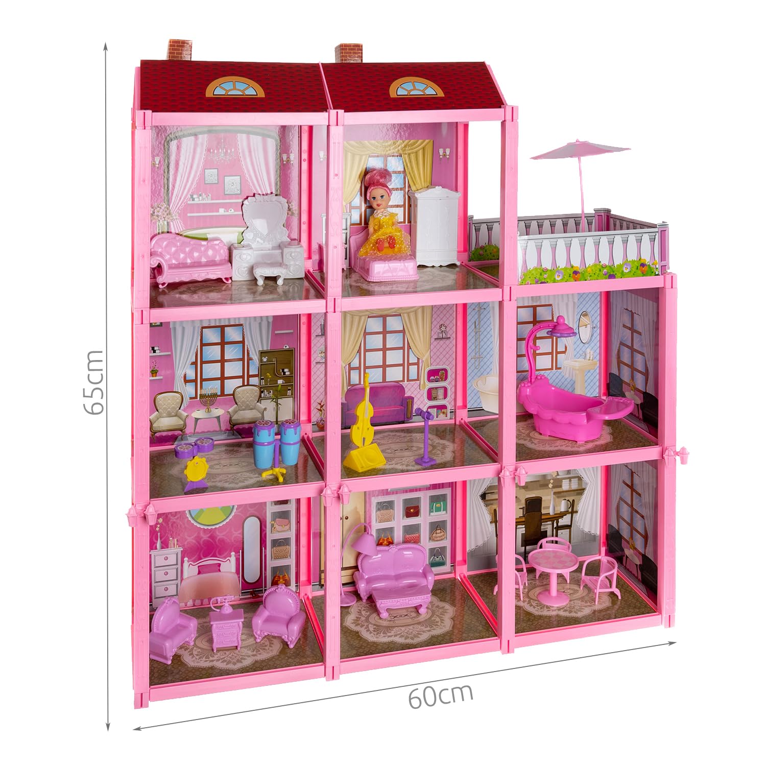 Kidkraft Casa Legno Barbie Delle Bambole Legno Casa Bambole 30 Cm